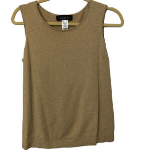 Jones New York Petite Gold Shimmer Tank